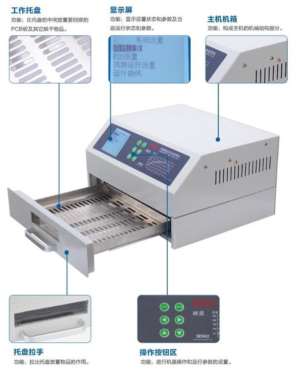 映顯M962可編程抽屜式回流焊機(jī)的外觀