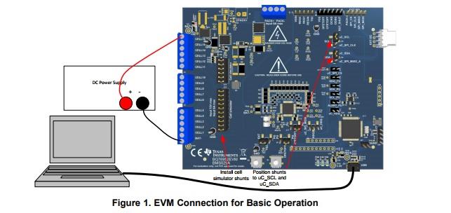 BQ76952EVM評(píng)估模塊接線